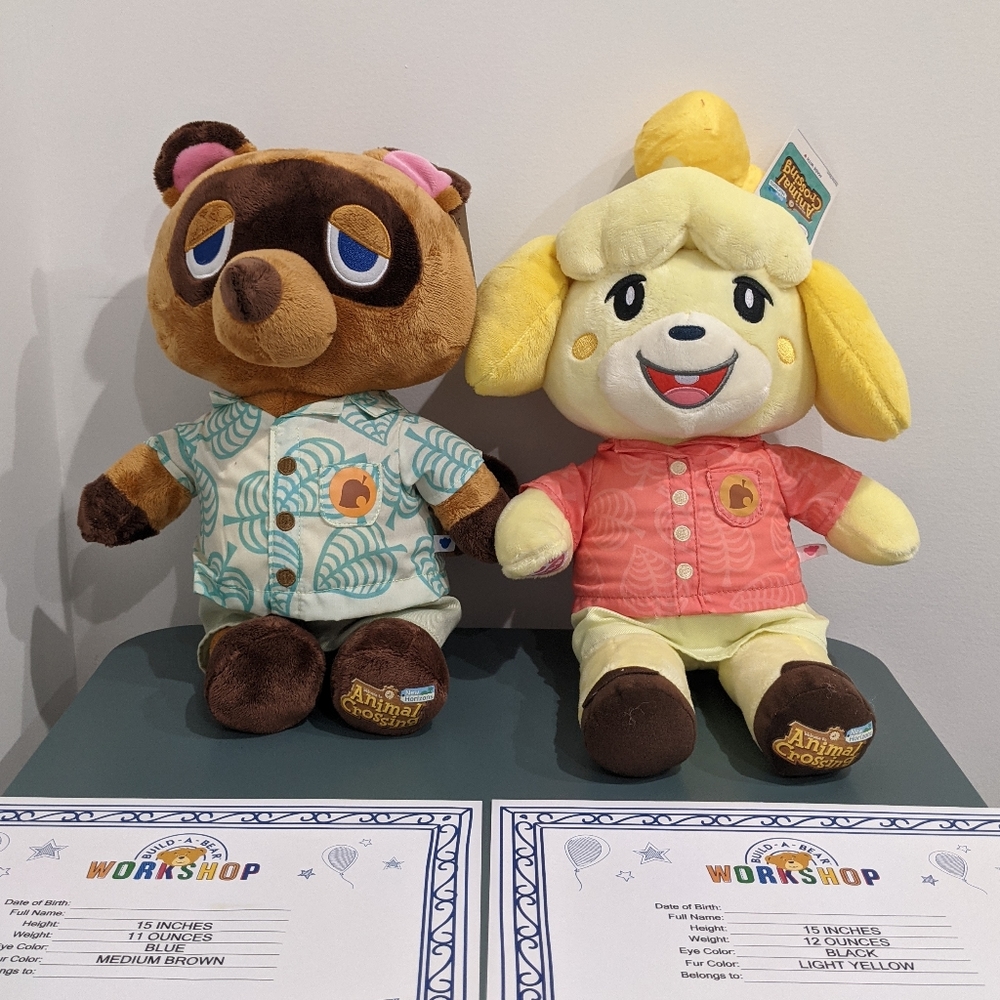 🏠🌸Build a Bear Animal Crossing Tom + Isabelle